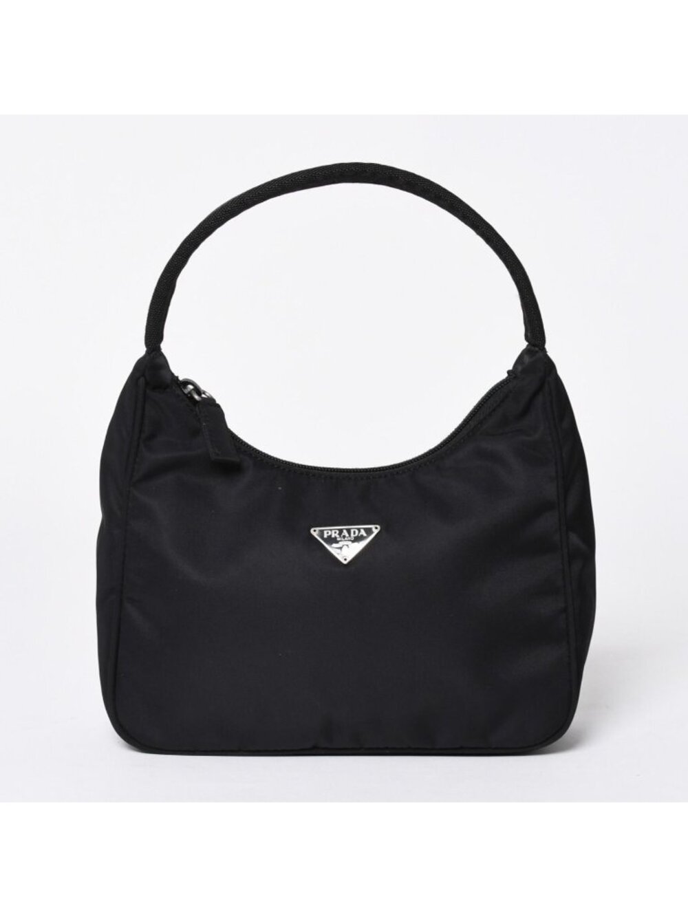 Prada Hobo Handbag Nylon Black